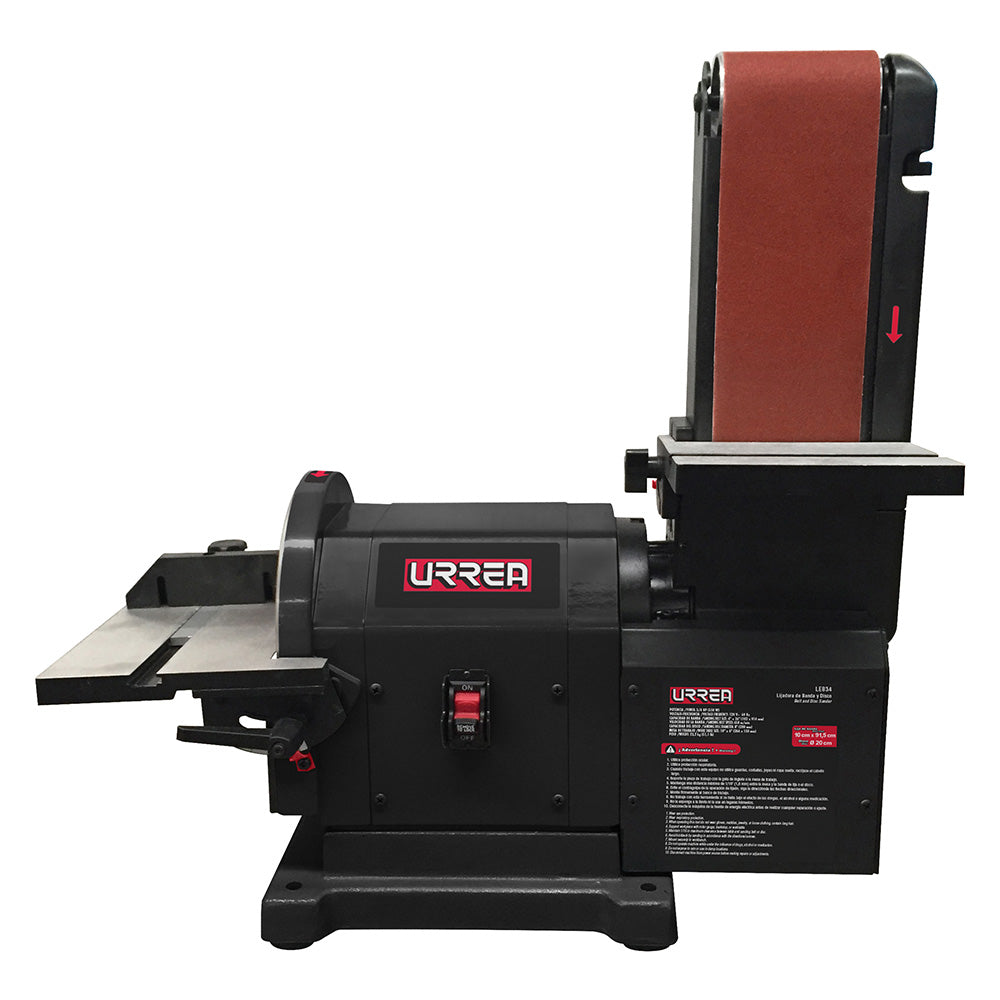 LIJADORA DE BANDA EST 3/4HP 4" X 36" URREA LE834