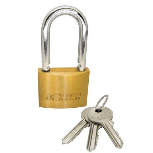 CANDADO DE LATON 30mm GANCHO LARGO (BLISTER) DEXTER 6940