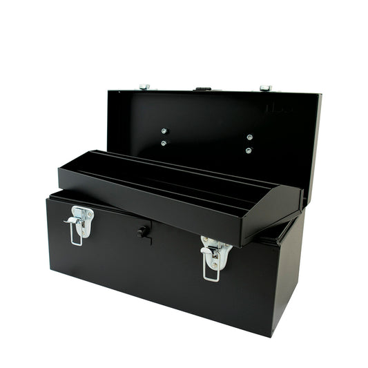 CAJA PORTAHERRAMIENTAS METALICA 16" X 7" X 7.5" NEGRA CAL. 20 URREA D3C20