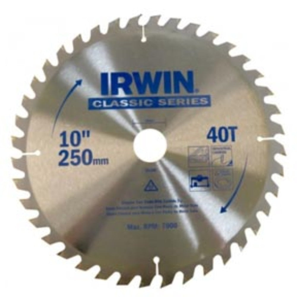 SIERRA CIRCULAR CARBURO TUNGSTENO 10" X 40D IRWIN 15185