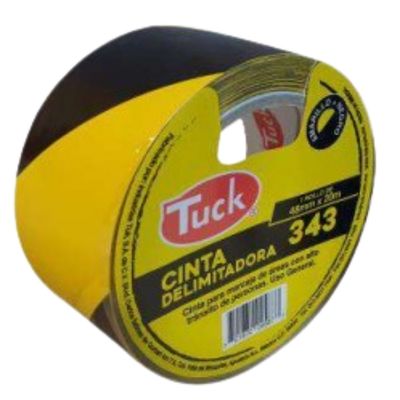 CINTA DELIMITADORA AMARILLO CON NEGRO 48MM X 20M (2") TUK 343 A-N
