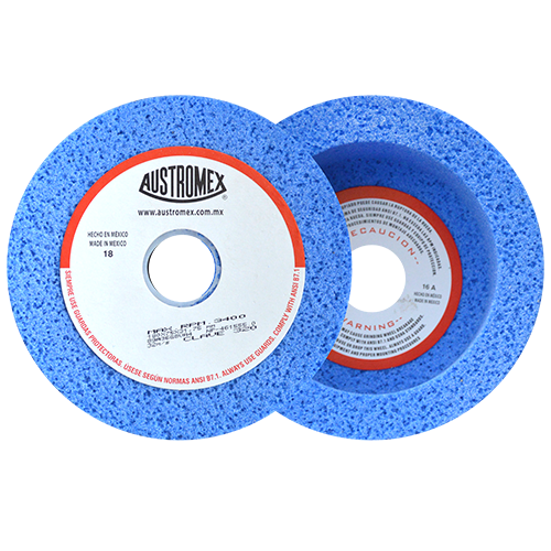 RUEDA ABRASIVA AZUL 7'' X 3'' X 1-1/4  GRADO 360 (AFILADO) AUSTROMEX 320