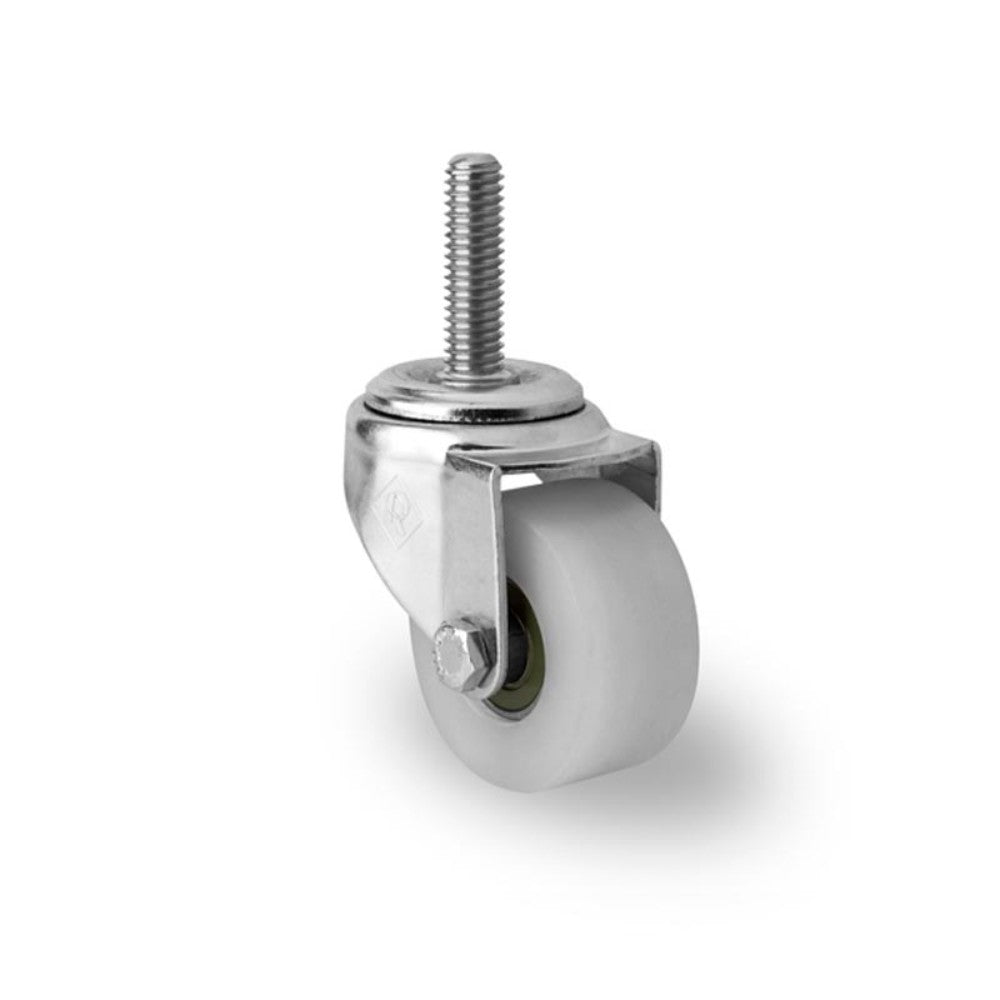 RODAJA INDUSTRIAL 2" POLIETILENO ESPIGA ROSCA 7/16" BALERO HI516BPOLT 45kg