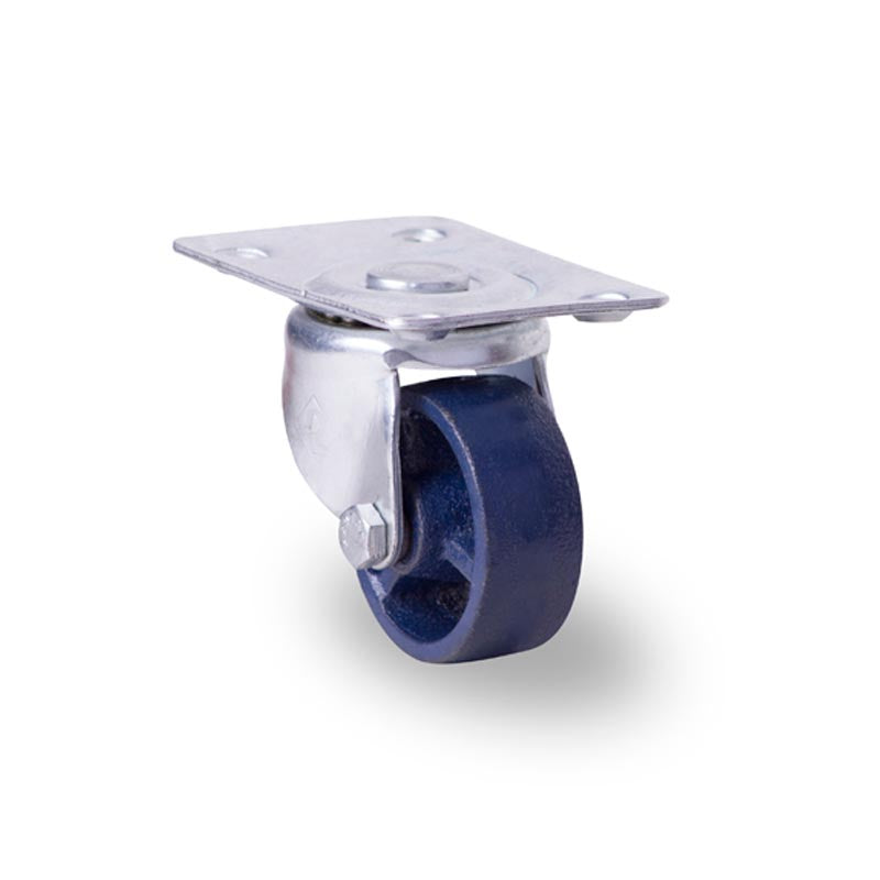 RODAJA INDUSTRIAL 2-1/2" FIERRO PLACA GIRA BUJE HI64GFOGA 70kg