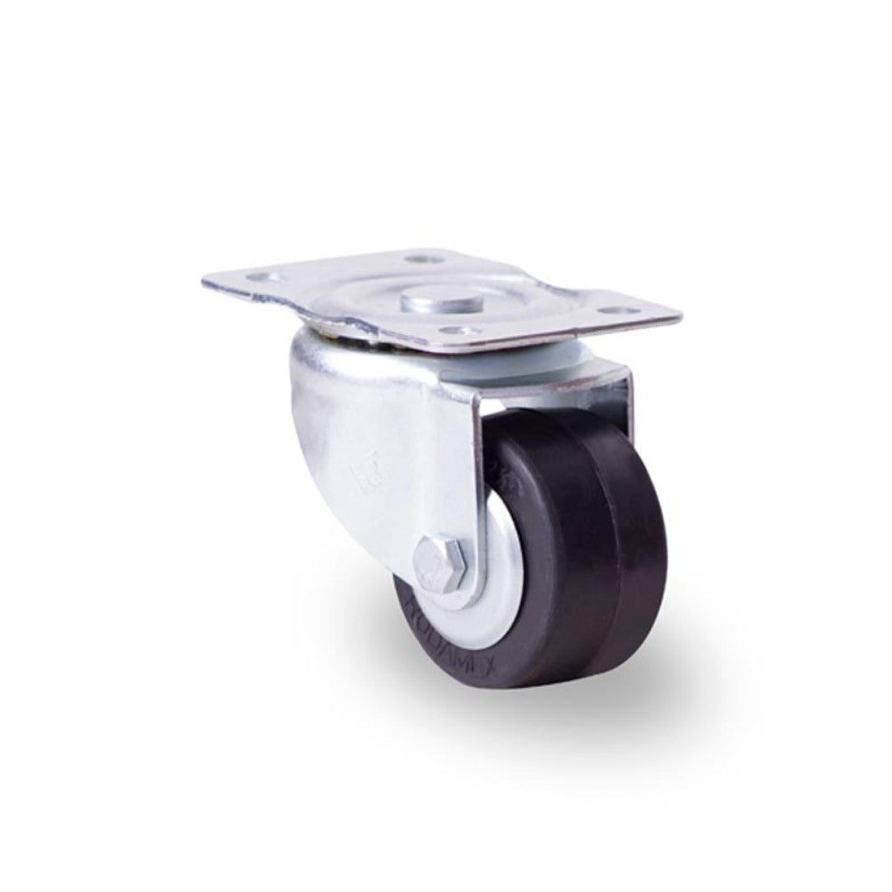 RODAJA INDUSTRIAL 2-1/2" HULE PLACA GIRA BALERO HI64PGBT 80kg