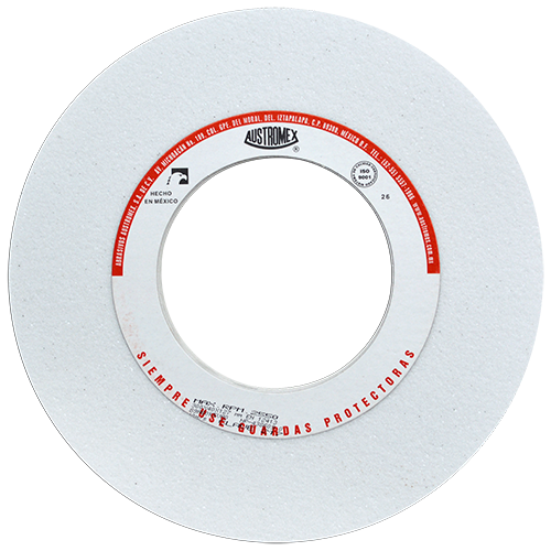 RUEDA ABRASIVA BLANCA 12" X 1-1/2" X 5" GRADO 60 MEDIO (AFILADO) AUSTROMEX 217