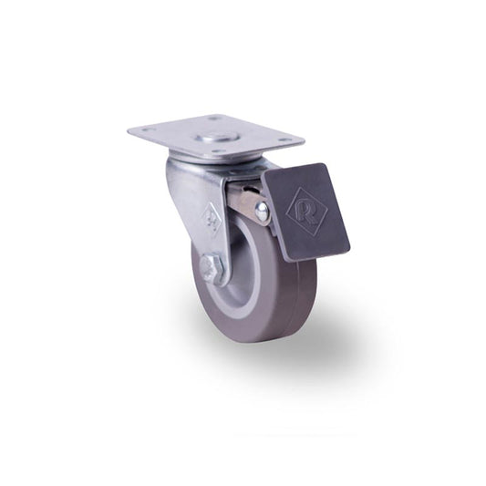 RODAJA 2" HULE TERMO PLACA GIRA Y FRENO INOX HT515FRHTGA 35kg
