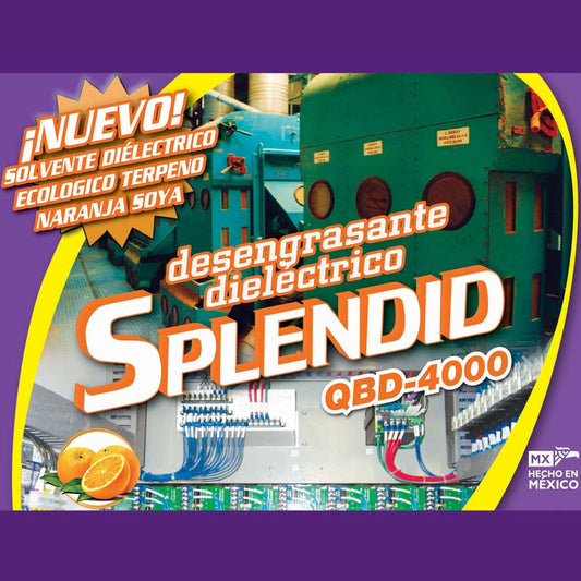 DESENGRASANTE SOLVENTE (DIELECTRICO) 900ml CON ATOMIZADOR SPLENDID QBD-4000/SP0513