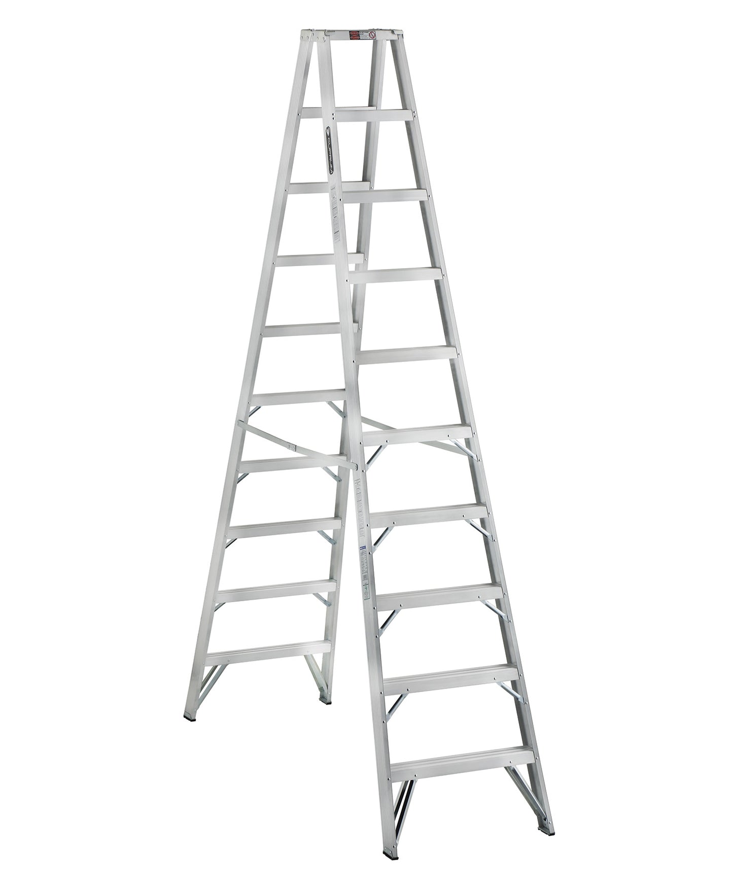 ESCALERA TIJERA ALUMINIO DOBLE 2.91mts 9 PELDAÑOS (175kg) PROFESIONAL CUPRUM C-2231-10N