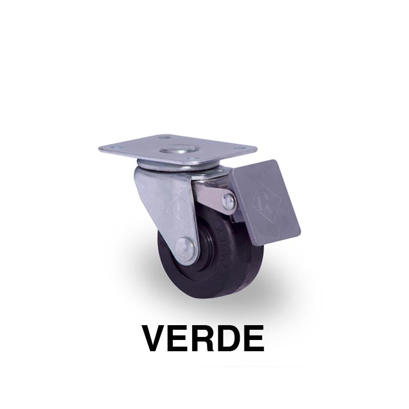 RODAJA 2" POLIPROPILENO PLACA GIRA FRENO. HT515FRGAVERDE 50kg