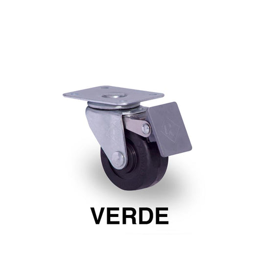 RODAJA 2" POLIPROPILENO PLACA GIRA FRENO. HT515FRGAVERDE 50kg