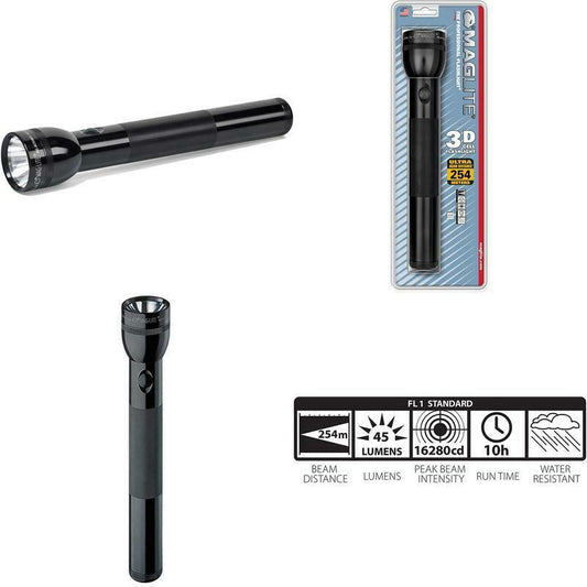 LINTERNA MAGLITE 3 D-CELL NEGRA 32cm EN BLISTER S3D016/ 500438