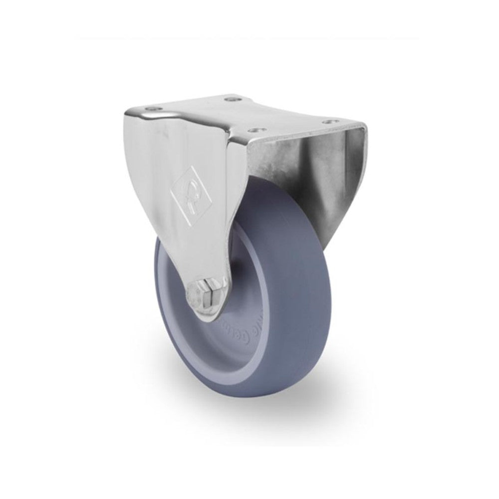 RODAJA INDUSTRIAL 4" HULE TERMO PLACA FIJA BUJE HX101PFHT 130kg