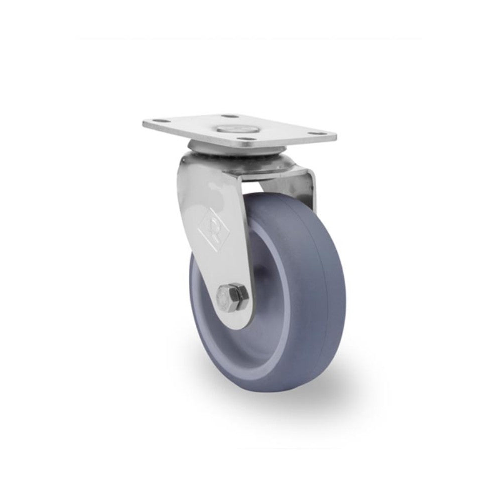 RODAJA INOX 4" HULE TERMO PLACA GIRA BUJE HX101PGHT 130kg