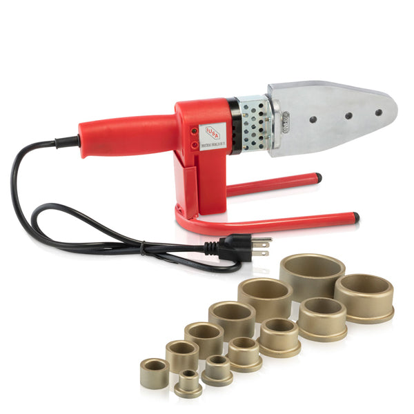 PISTOLA TERMOFUSION JUEGO COMPLETO( 1/2"-2") 800W IUSA 616422