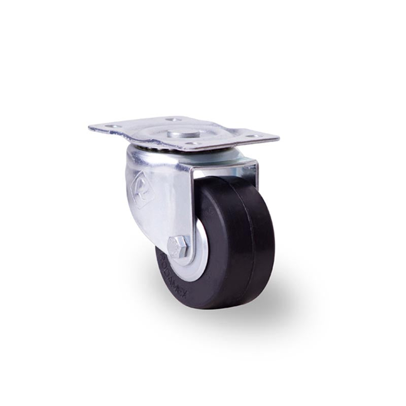 RODAJA INDUSTRIAL 3" HULE PLACA GIRA BALERO HI76PGBT 110kg