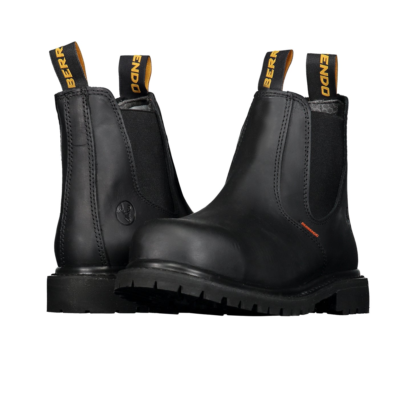 BOTA SOLDADOR NEGRA CASQUILLO ACERO TALLA #7 BERRENDO MOD 157