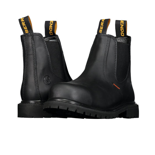 BOTA SOLDADOR NEGRA CASQUILLO ACERO TALLA #10 BERRENDO MOD 157