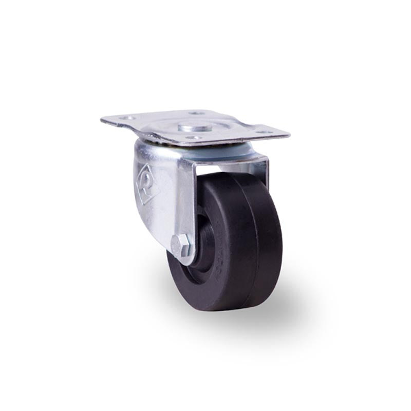 RODAJA INDUSTRIAL 3" HULE PLACA GIRA BUJE. HI76PGGAT 90kg
