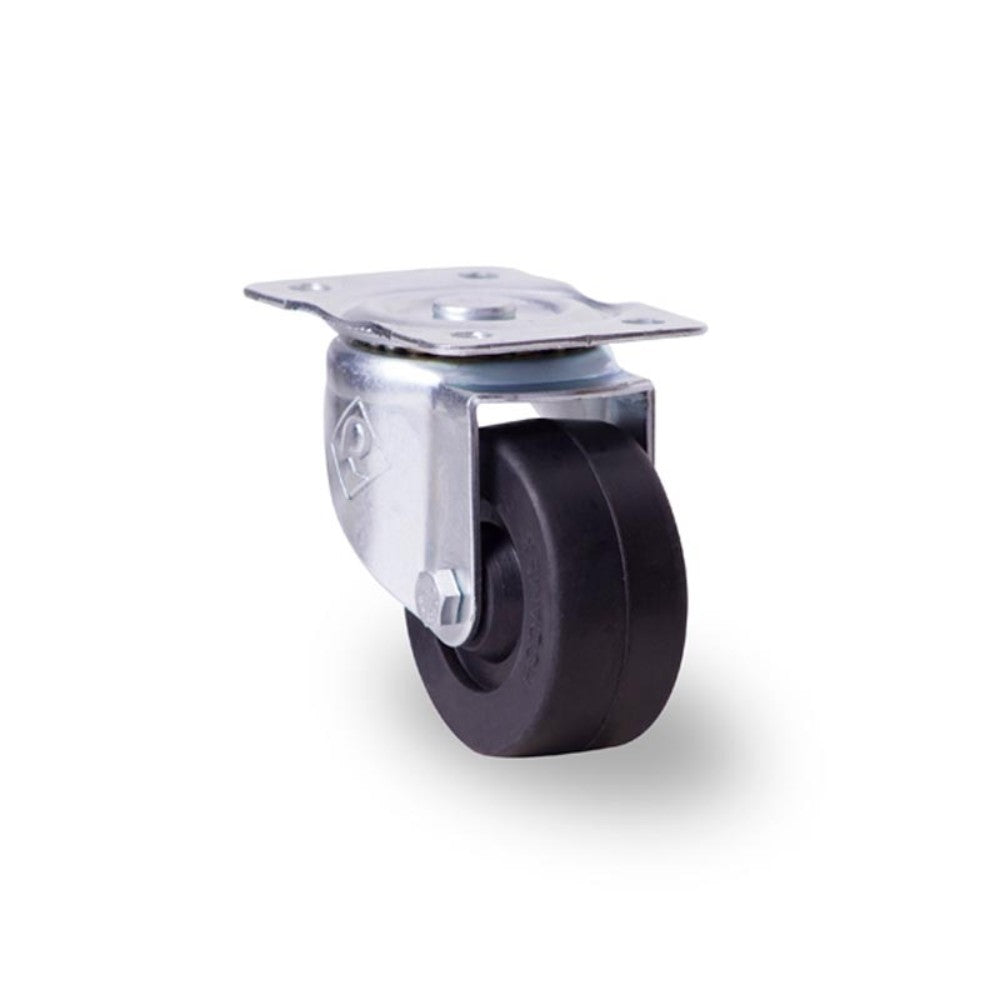 RODAJA INDUSTRIAL 3" HULE PLACA GIRA BUJE. HI76PGGAT 90kg