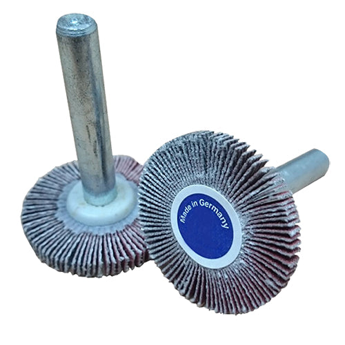 MINI RUEDA FLAP 3/8 X 3/8 GRANO 80 C/ VASTAGO 1/8 AUSTROMEX 1608