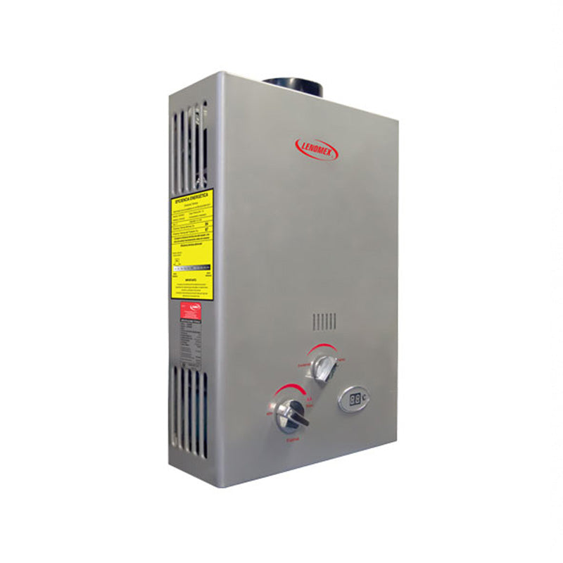 CALENTADOR DE PASO AHORRADOR (FLUJO 7 LTS/MIN) GAS NATURAL (BOILER) LENOMEX LID7GAN
