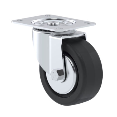 RODAJA INDUSTRIAL 4" HULE PLACA GIRA BALERO HI101PGGAT 140kg