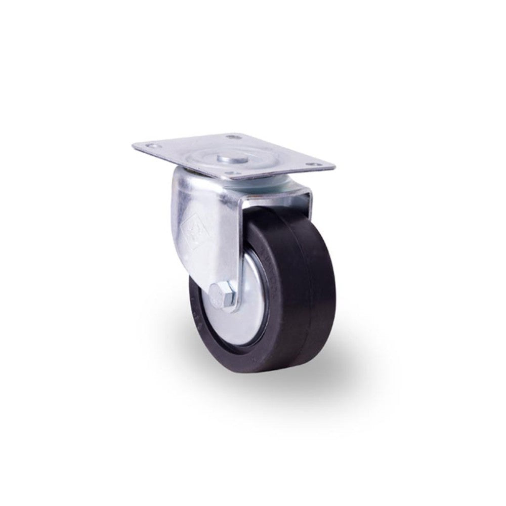 RODAJA INDUSTRIAL 4" HULE PLACA GIRA BALERO HI101PGGAT 140kg