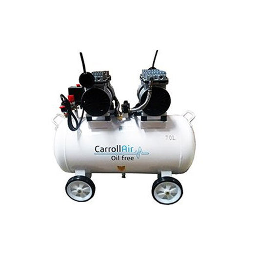 COMPRESOR HORIZONTAL LIBRE DE ACEITE 2 MOTORES 2.25HP 100LTS (115 PSI) 110V CARROLL CAR-H100-2X900LA