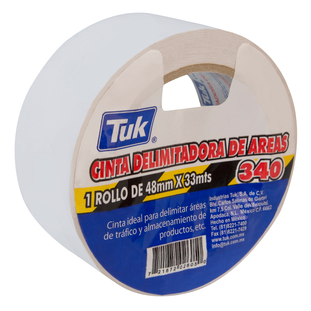 CINTA DELIMITADORA BLANCA  48mm X 33m (2") TUK 340 BL 434025/434091