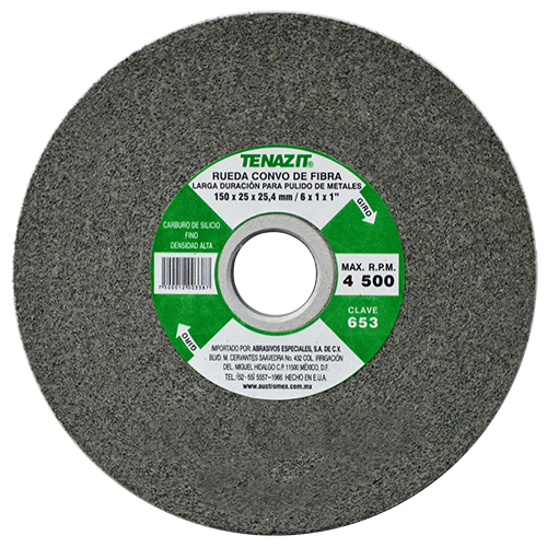 RUEDA CONVO 6" X 1" X 1" FINO (DENSIDAD ALTA)(INOX Y METAL AUSTROMEX 653