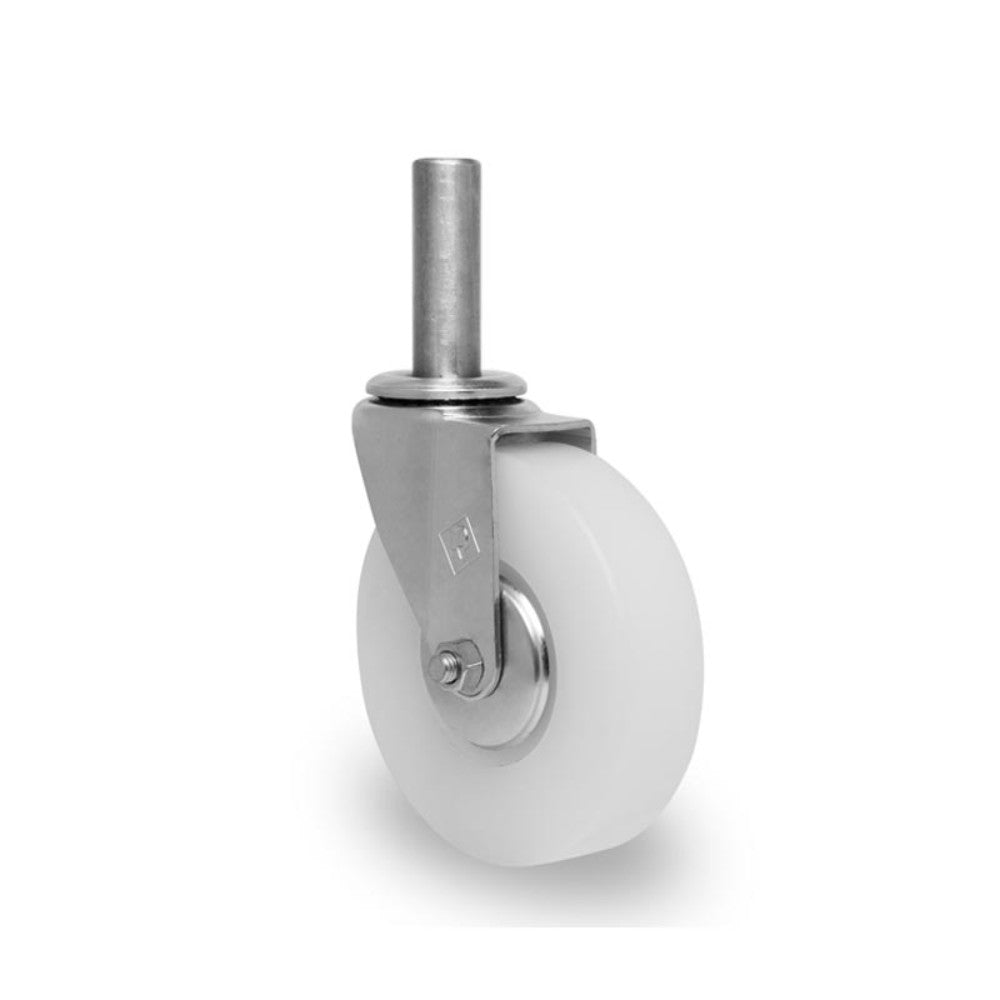 RODAJA ANDAMIO 6" POLIETILENO ESPIGA LISA SOLIDA 1" X 3 1/2" BALERO HI1523POL 150kg