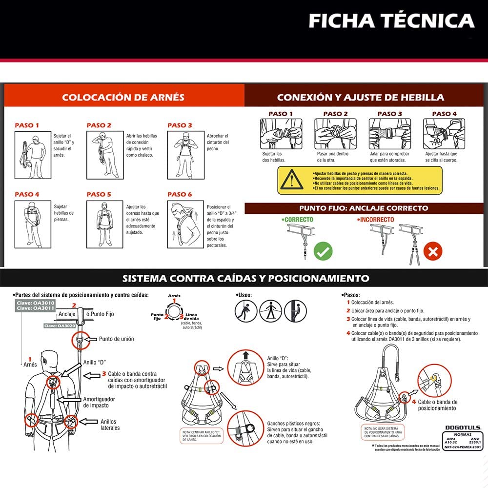 LINEA DE VIDA AUTORETRACTIL CABLE (6mts) DOGO 0A3003