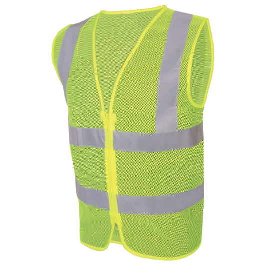 CHALECO AMARILLO ALTA VISIBILIDAD CON REFLEJANTES JYRSA SR-1141AMCR/ECO-1141AMCR
