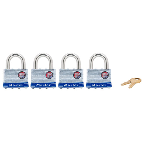 CANDADOS LAMINADO (JUEGO 4PZ) 50mm LLAVE MASTER 5ESPQ