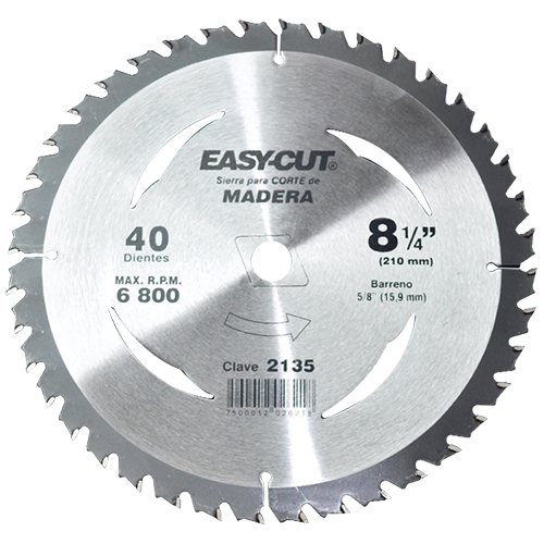 SIERRA CIRCULAR P/ MADERA 8'' X 40D TENAZIT 2135