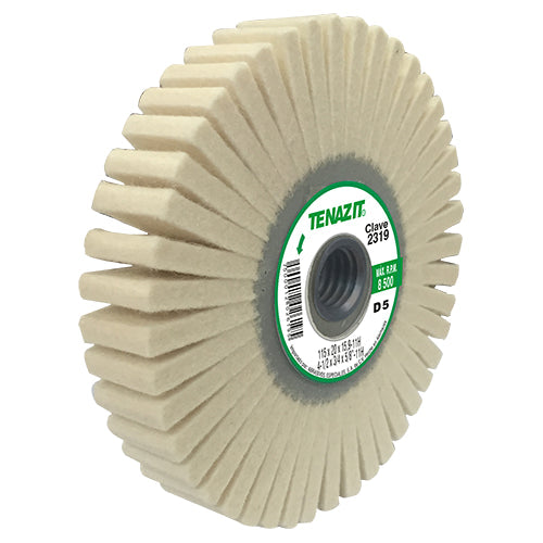 RUEDA FLAP FELPA D/ LANA 4-1/2 X 3/4 X 5/8 (ROSCA INTEGRADA) AUSTROMEX 2319