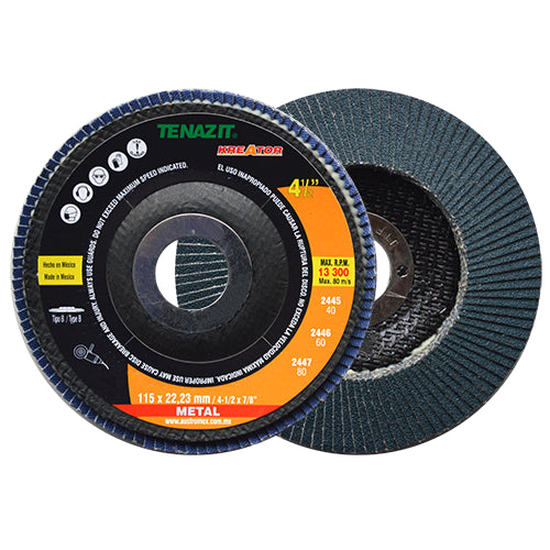 DISCO LAMINADO 4-1/2 X 7/8 GRANO 40  KREATOR AUSTROMEX 2445