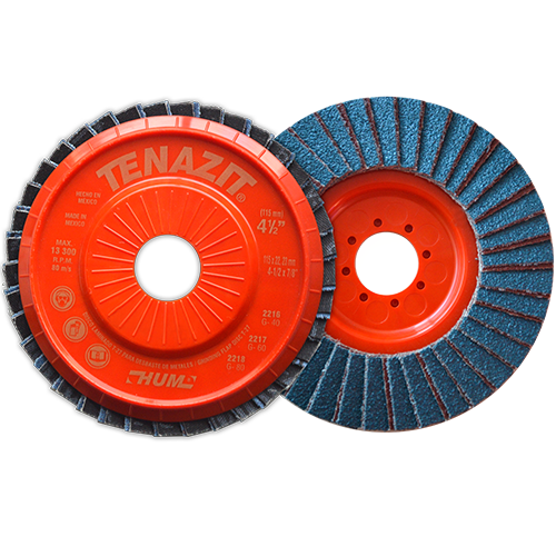 DISCO LAMINADO RECORTABLE 4-1/2X7/8 GRANO 80 (RESPALDO PLASTICO) TENAZIT AUSTROMEX 2218