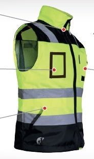 CHALECO EJECUTIVO VISIBILITY AMARILLO/NEGRO (EXTRAGRANDE) JYRSA SR-1320AMNCRXG/ECO-1320AMNCRXG