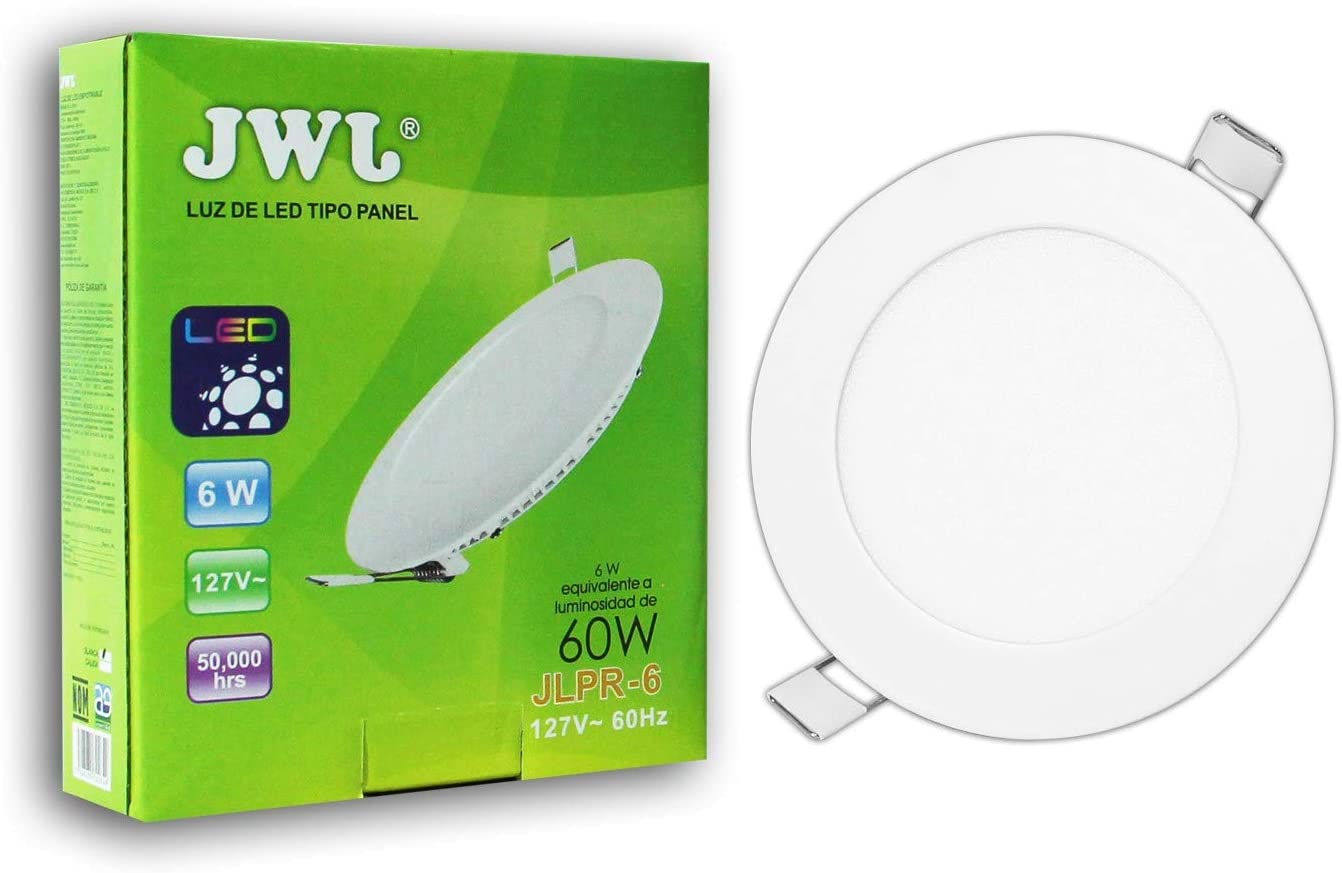 FOCO LED EMPOTRADO REDONDO 6W X 12cm BLANCO JWJ JLPR6