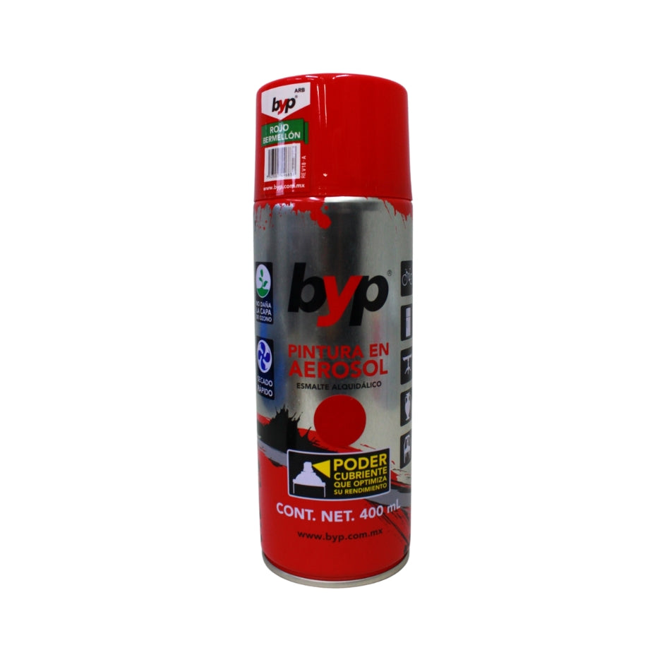 ESMALTE AEROSOL ROJO BERMELLON BYP ARB