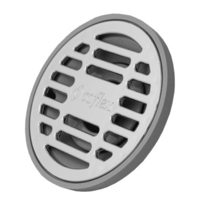 COLADERA REDONDA DE ABS CON REJILLA CROMADA COFLEX PC-151