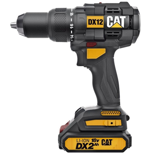 ROTOMARTILLO INALAMBRICO 1/2" DE 18V SIN ESCOBILLAS -  65NM CATERPILLAR MOD. DX12