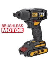 ATORNILLADOR DE IMPACTO DE 18V SIN ESCOBILLAS -  200NM, 3 VELOCIDADES CATERPILLAR MOD. DX71