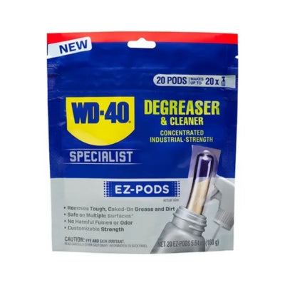 LIMPIADOR Y DESENGRASANTE GRANDE (20 BOLSAS) WD-40 SPECIALIST EZ-POD 300899