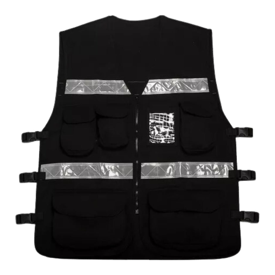 CHALECO VIAL TELA GABARDINA NEGRO 7 BOLSAS UNITALLA 1605JLS/NE UNITALLA  (TALLA 38 A LA 42)