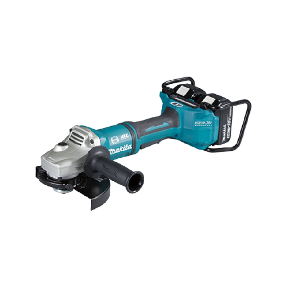 ESMERILADORA 7" (BLUETOOTH) 6000 RPM M/B LI-ION S/BAT Y CARG C/FRENO 18V + 18V 36V MAKITA DGA701Z
