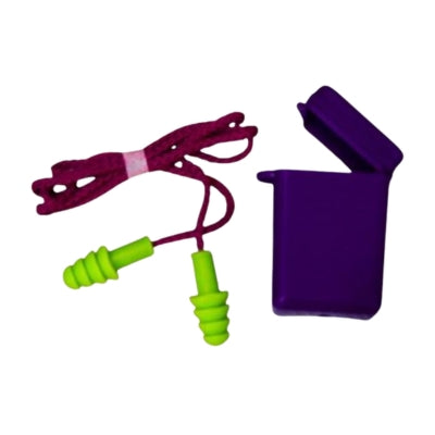 TAPON AUDITIVO REUSABLE (MORADO) NRR 27DB 4 HONGOS CON ESTUCHE SR027-BX