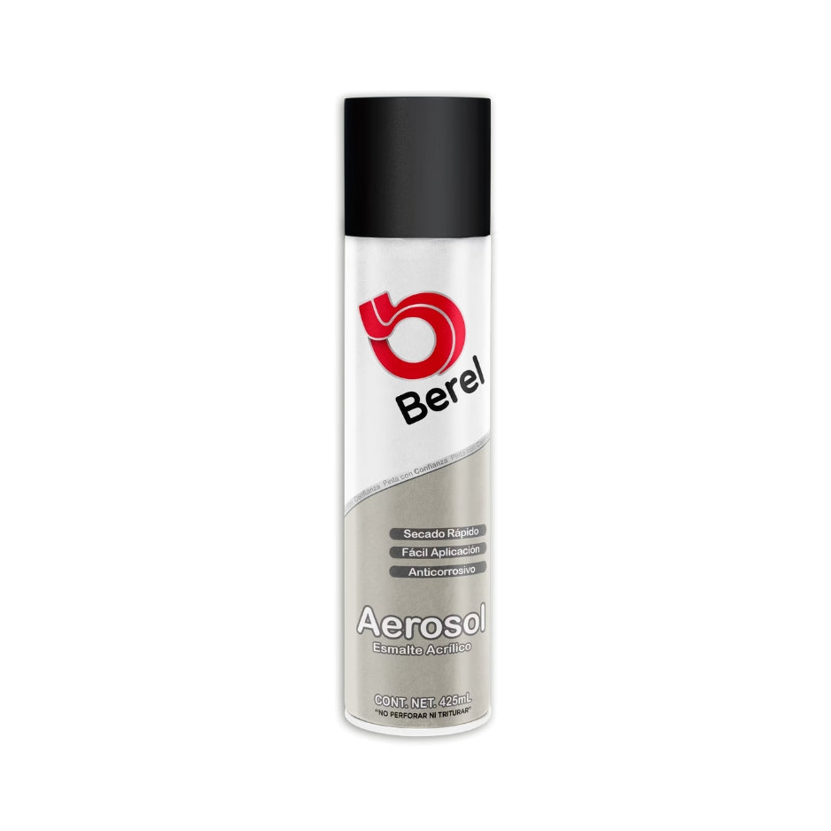 ESMALTE AEROSOL ACRILICO NEGRO VINIPIEL 425ml BEREL
